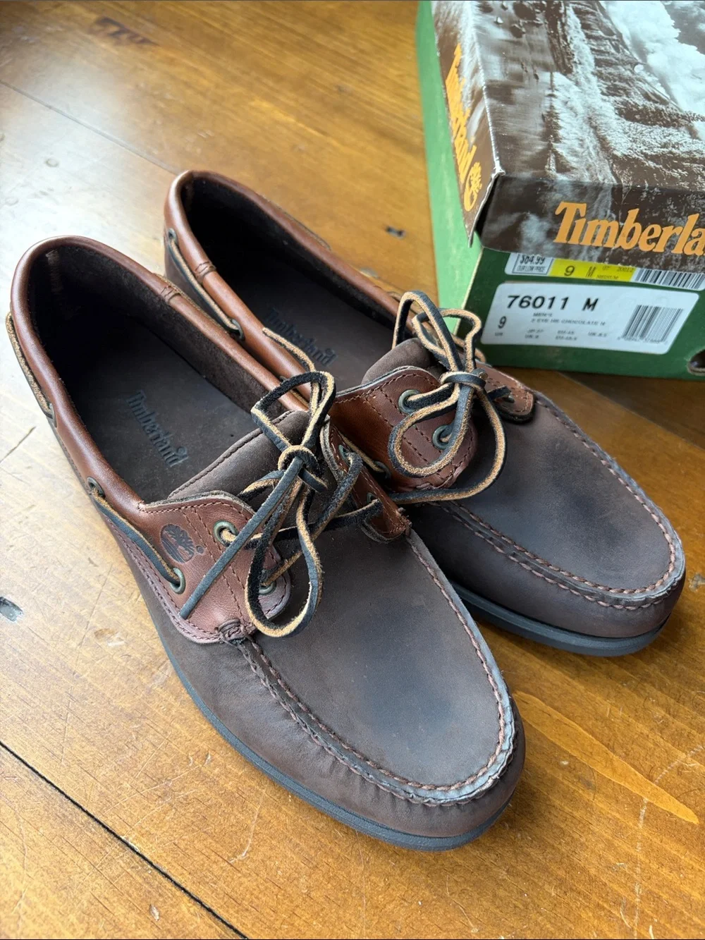 Timberland Soundview 2 Eye Chocolate Nubuck Boat Shoe Sz 9